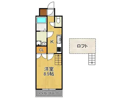 リファレンス門司駅前(1K/8階)の間取り写真