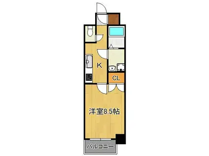 リファレンス門司駅前(1K/7階)の間取り写真