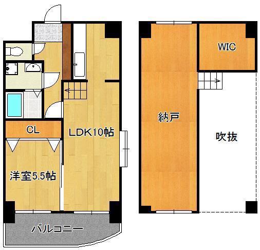 ボヌール小倉(1SLDK/11階)の間取り写真