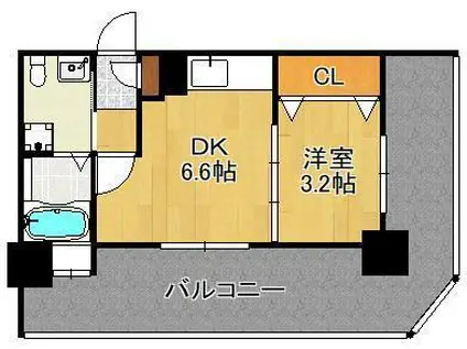 NO.71オリエントトラストタワー(1DK/24階)の間取り写真
