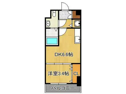 NO.71オリエントトラストタワー(1DK/4階)の間取り写真