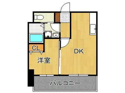 NO.71オリエントトラストタワー(1DK/21階)の間取り写真