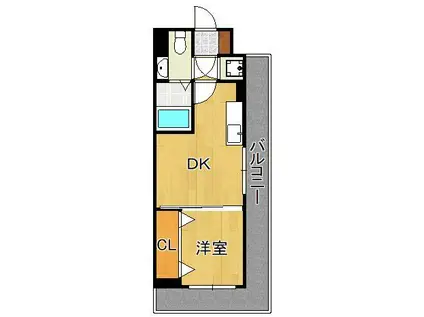 NO.71オリエントトラストタワー(1DK/12階)の間取り写真