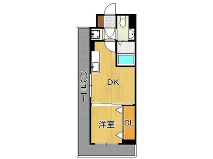 NO.71オリエントトラストタワー(1DK/4階)の間取り写真