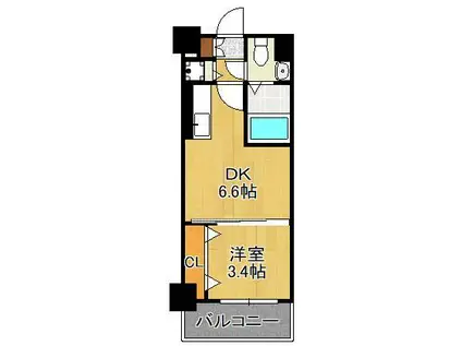 NO.71オリエントトラストタワー(1DK/20階)の間取り写真