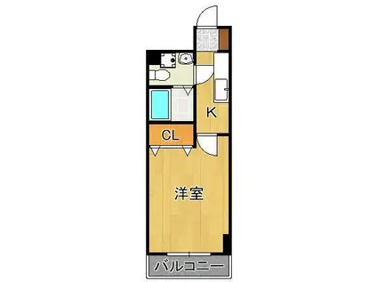 NO.71オリエントトラストタワー(1K/5階)の間取り写真