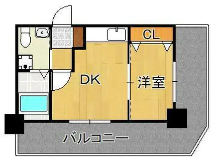 NO.71オリエントトラストタワー(1DK/9階)の間取り写真