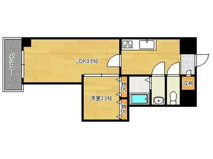 堺町センタービル(1LDK/10階)の間取り写真