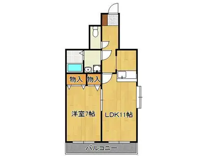 堺町センタービル(1LDK/13階)の間取り写真