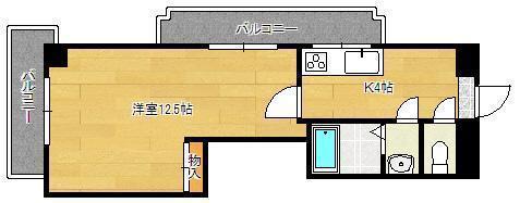 堺町センタービル(1K/7階)の間取り写真