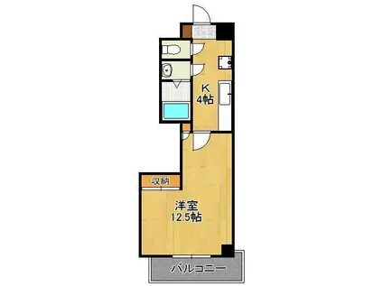 堺町センタービル(1K/8階)の間取り写真