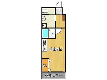 CPタワー(ワンルーム/15階)の間取り写真