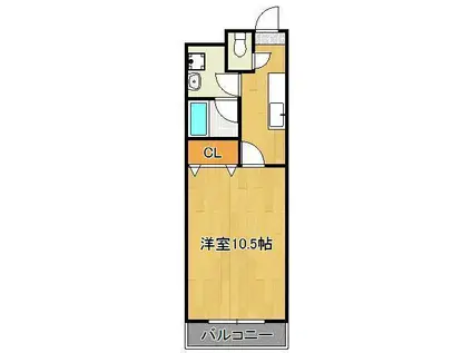 グッドシティ下富野(1K/4階)の間取り写真