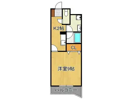 グッドシティ下富野(1K/5階)の間取り写真