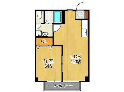 メゾン・ド・サイレンス(1LDK/2階)の間取り写真