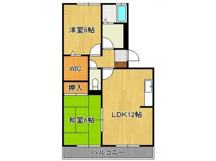 レスポワール赤坂B(2LDK/1階)の間取り写真