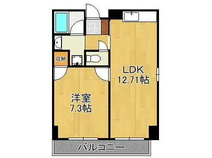 タカフジ・アパートメント(1LDK/9階)の間取り写真