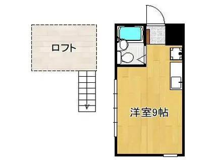 メゾンド梅ノ木(ワンルーム/2階)の間取り写真