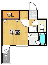 まつやビル(1K/2階)の間取り写真