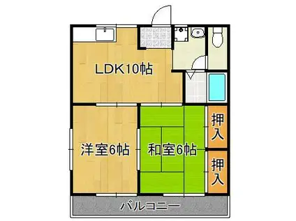 SINI LINTU(2LDK/1階)の間取り写真