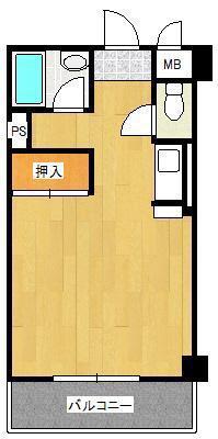 メゾン東武三萩野(ワンルーム/8階)の間取り写真