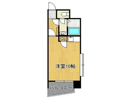 内山第62ビル(ワンルーム/6階)の間取り写真