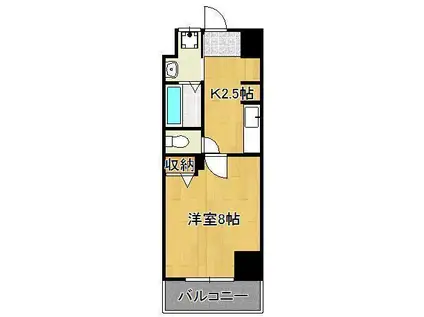 LE GRAND BLEU QUATRE(1K/5階)の間取り写真