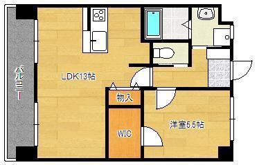 フェルト1113(1LDK/2階)の間取り写真
