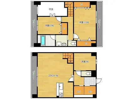 BAY SIDE ASANO(3LDK/9階)の間取り写真