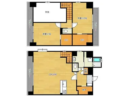 BAY SIDE ASANO(2LDK/9階)の間取り写真