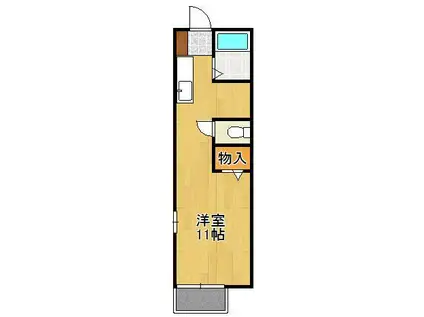 ディアス大田(1K/1階)の間取り写真