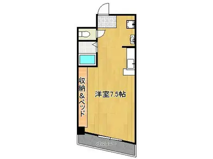 メゾン・ド・エール(ワンルーム/5階)の間取り写真