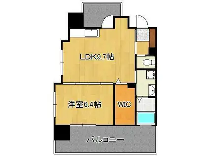 フェルト127(1LDK/12階)の間取り写真