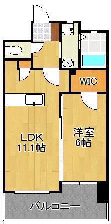 フェルト127(1LDK/12階)の間取り写真