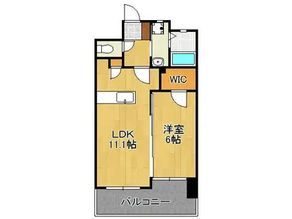 フェルト127(1LDK/4階)の間取り写真