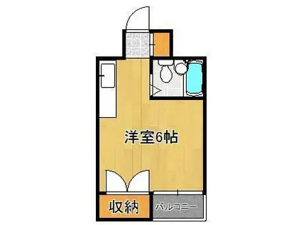コーポえなみ(ワンルーム/5階)の間取り写真