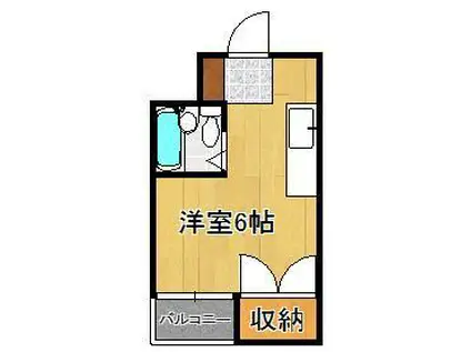 コーポえなみ(ワンルーム/5階)の間取り写真