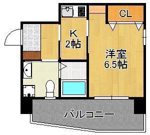   古船場タカヤコーポレーションビル(1K/4階)の間取り写真