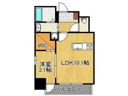 GRACE COURT SUNATU(1LDK/7階)の間取り写真