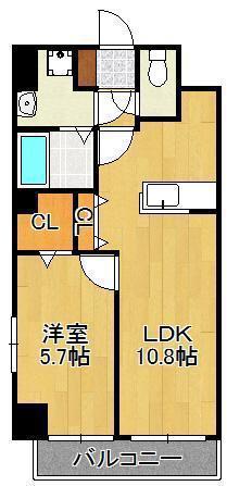 アイランド中津口(1LDK/5階)の間取り写真