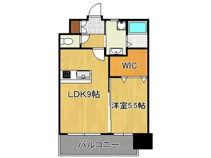 アクシオ小倉(1LDK/2階)の間取り写真