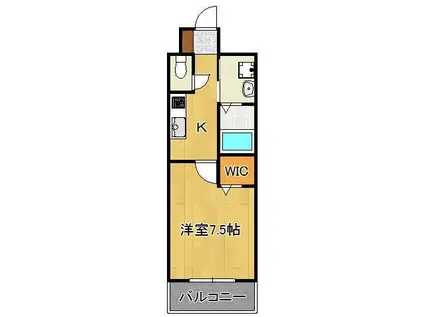 SALICE柳町(1K/3階)の間取り写真