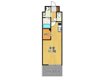 アルティザ小倉(ワンルーム/6階)の間取り写真