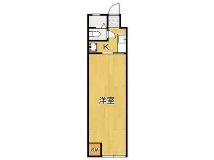 第3ACハイム(1K/2階)の間取り写真