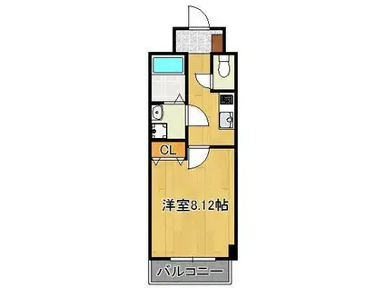 ベルガモット門司駅前(1K/5階)の間取り写真