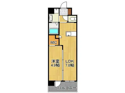 メゾン・ド・ヒロ(1LDK/8階)の間取り写真