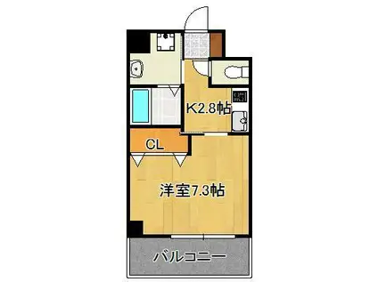 ERIOS COURT 香春口(1K/4階)の間取り写真