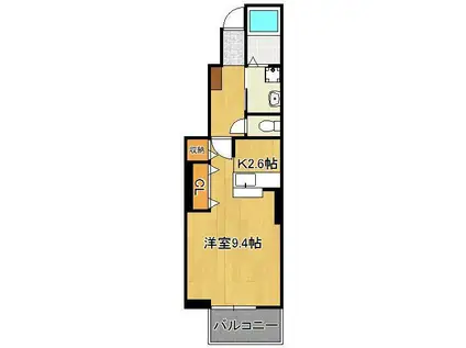 アライブ・マツバラ1(1K/1階)の間取り写真