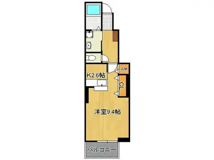 アライブ・マツバラ1(ワンルーム/1階)の間取り写真