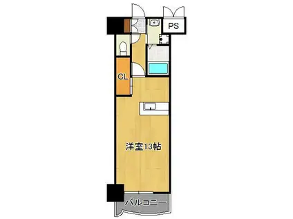 ロイヤルノースナイン(1K/12階)の間取り写真